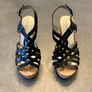 Guess Black Wedges